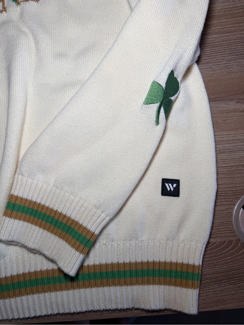 White Boston Celtics Knit Crewneck Sweater - NBA - Picture 3 of 7